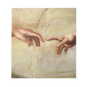 ミケランジェロのアダム・システィーナ礼拝堂の創造 ノートパッド (正面)