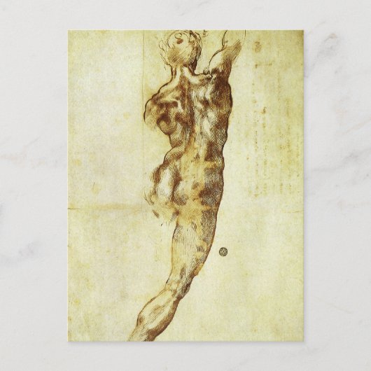 ミケランジェロのカッシナの戦いの勉強 ポストカード (正面)