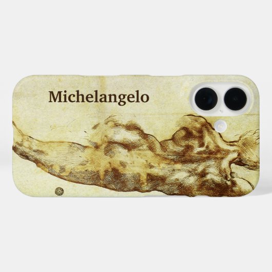 ミケランジェロのカッシナの戦いの勉強 Case-Mate iPhoneケース (裏面 (横))