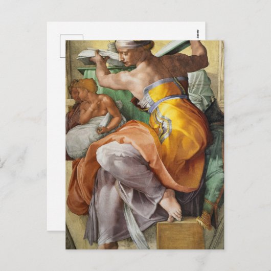 ミケランジェロのシスティン礼拝堂リビアシビル シーズンポストカード (正面/裏面)