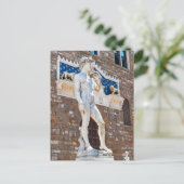 ミケランジェロのダビデ像 - イタリア、トスカーナ地方、フィレンツェ ポストカード (スタンド正面)