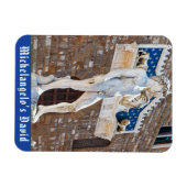 ミケランジェロのダビデ像 - イタリア、トスカーナ地方、フィレンツェ マグネット (横)