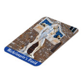 ミケランジェロのダビデ像 - イタリア、トスカーナ地方、フィレンツェ マグネット (左側)