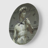 ミケランジェロのダビデ像 ラージ壁時計 (傾斜)