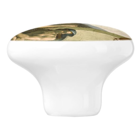 ミケランジェロのファインアートによるアダムの作成 セラミックノブ (側面)