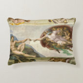 ミケランジェロの人間の創造(アダムの創造) アクセントクッション (正面)