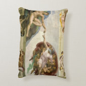 ミケランジェロの人間の創造(アダムの創造) アクセントクッション (裏面(縦))