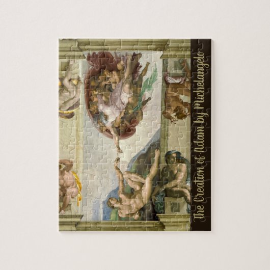 ミケランジェロの人間の創造(アダムの創造) ジグソーパズル (縦)