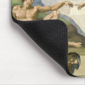 ミケランジェロの人間の創造（アダムの創造） マウスパッド (コーナー)