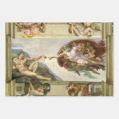 ミケランジェロの人間の創造(アダムの創造) ラッピングペーパーシート (正面)