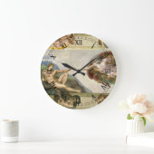 ミケランジェロの人間の創造（アダムの創造） ラージ壁時計 (ホーム)