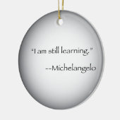 ミケランジェロの引用文 セラミックオーナメント (左)