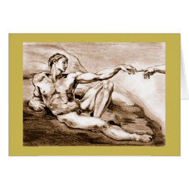 ミケランジェロの後のアダムの私の2004年のスケッチ