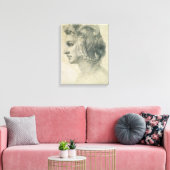 ミケランジェロの理想の女性の頭部 キャンバスプリント (インサイチュ (リビング))