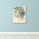 ミケランジェロの理想の女性の頭部 キャンバスプリント (インサイチュ (ウッドフロア))