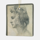 ミケランジェロの理想の女性の頭部 セラミックオーナメント (左)