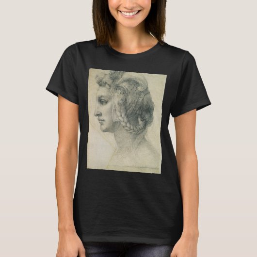 ミケランジェロの理想の女性の頭部 Tシャツ (正面)