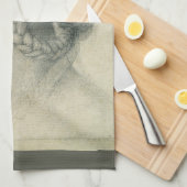 ミケランジェロの理想の女性の頭 キッチンタオル (四つ折り)