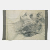 ミケランジェロの理想の女性の頭 キッチンタオル (横)