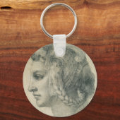 ミケランジェロの理想の女性の頭 キーホルダー (正面)