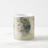 ミケランジェロの理想の女性の頭 コーヒーマグカップ (中央)