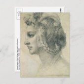 ミケランジェロの理想の女性の頭 ポストカード (正面/裏面)