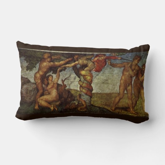 ミケランジェロの秋と追放エデンの園 ランバークッション (裏面)