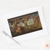 ミケランジェロの秋と追放エデンの園 長方形シール (封筒)