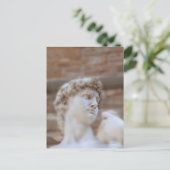 ミケランジェロの銅像デイビッド詳細のクローズアップ ポストカード (スタンド正面)