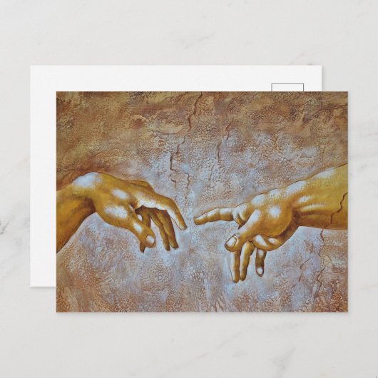 ミケランジェロの『アダムの創造』ポストカード ポストカード (正面/裏面)