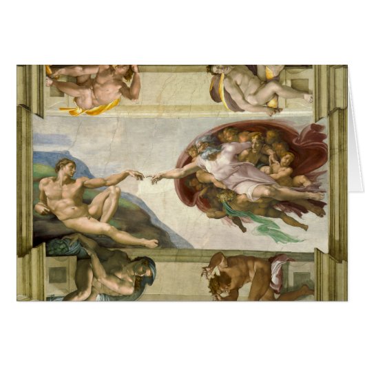 ミケランジェロの『人間の創造』（『アダムの創造』） (正面横)