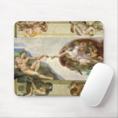 ミケランジェロの『人間の創造』(『アダムの創造』) マウスパッド (マウス)