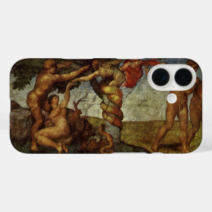 ミケランジェロの『堕落と追放』、エデンの園 iPhone 16ケース