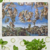 ミケランジェロの『最後の審判』 キッチンタオル (折り畳み)