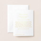 ミケランジェロの…金ゴールドホイルのメッセージカードの後のデイヴィッド、 箔カード (裏面封筒付き)