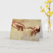 ミケランジェロアダム·システィーヌ礼拝堂 カード (黄色い花)