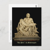 ミケランジェロピエタクラシックルネッサンス ポストカード (正面/裏面)