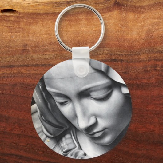 ミケランジェロピエタ詳細ヴァージンメアリー顔 キーホルダー (正面)