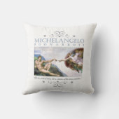 ミケランジェロ人間絵画の創造引用文 クッション (裏面)