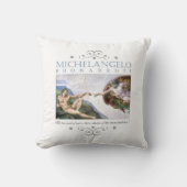 ミケランジェロ人間絵画の創造引用文 クッション (正面)