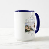 ミケランジェロ人間絵画の創造引用文 マグカップ (正面右)