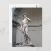 ミケランジェロ作のダビデ像 - フィレンツェ ポストカード (正面/裏面)