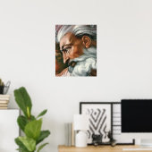 ミケランジェロ創造アダム神 ポスター (ホームオフィス)