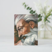 ミケランジェロ創造アダム・ゴッドアート ポストカード (スタンド正面)