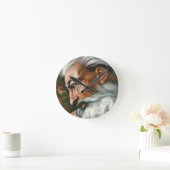 ミケランジェロ創造アダム・ゴッドアート ラウンド壁時計 (ホーム)