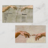 ミケランジェロ創造アダム・ゴッドアート 名刺 (正面/裏面)