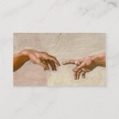 ミケランジェロ創造アダム・ゴッドアート 名刺 (裏面)