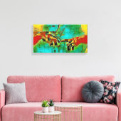 ミケランジェロ抽象芸術アダムカラフル創造 キャンバスプリント (インサイチュ (リビング))