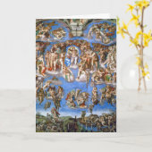 ミケランジェロ最後の審判 カード (黄色い花)
