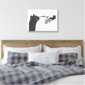 ミケランジェロ猫 – 背景色を選択 キャンバスプリント (インサイチュ (寝室))